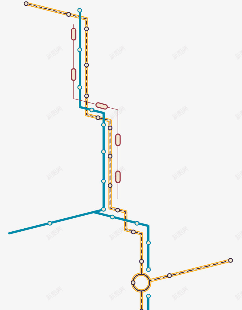装饰线路图表矢量图ai免抠素材_新图网 https://ixintu.com 矢量线路 线条 线路图 装饰图案 装饰线路图 矢量图