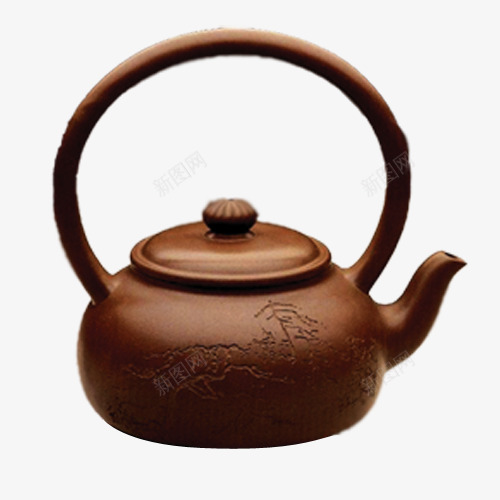茶壶中国元素古典棕色png免抠素材_新图网 https://ixintu.com 中国元素 古典 棕色 茶壶