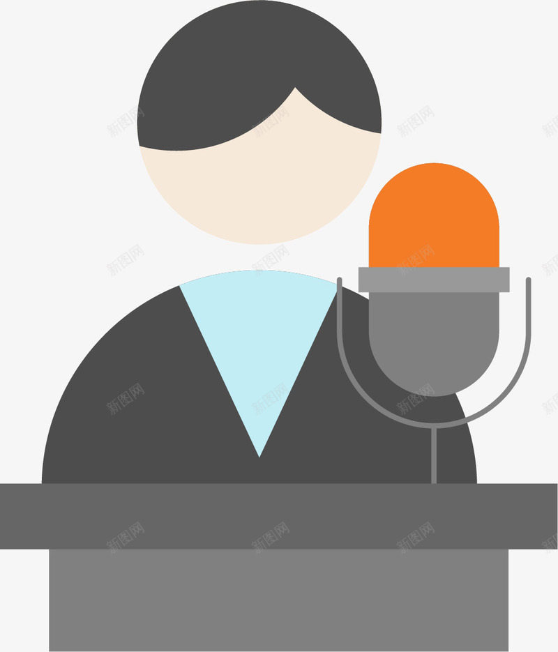 发言的公务员png免抠素材_新图网 https://ixintu.com 公务人员 公务员 卡通公务员 发言 手绘公务员 行政人员