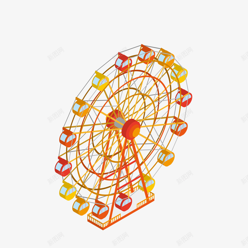 手绘彩色摩天轮矢量图eps免抠素材_新图网 https://ixintu.com 幸福 彩色 手绘 摩天轮 时尚 游乐场 游戏 爱情 矢量图