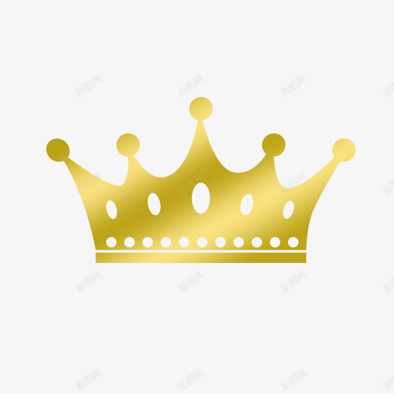 手绘金色皇冠元素png免抠素材_新图网 https://ixintu.com 手绘 皇冠 金色