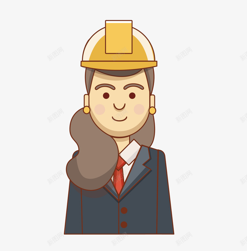 人物png免抠素材_新图网 https://ixintu.com 安全 工地 带安全帽的女性 职业女性