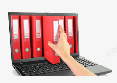 文件夹整理png免抠素材_新图网 https://ixintu.com 收集 电脑 红色