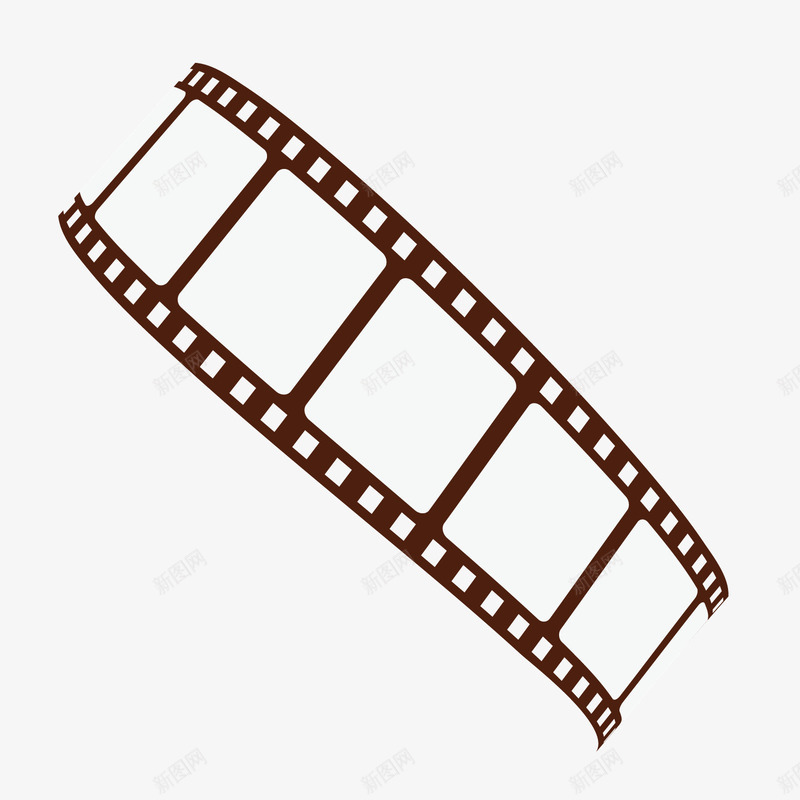 棕色胶片老交卷边框矢量图ai免抠素材_新图网 https://ixintu.com 棕色 老交卷 胶片 胶片边框 边框 矢量图