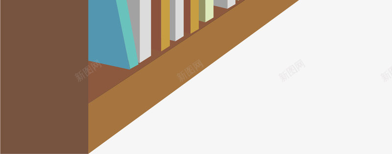 手工书架矢量图ai免抠素材_新图网 https://ixintu.com 书本 书柜 图书 棕色 矢量图