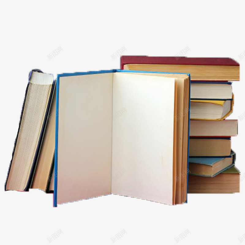 一堆翻开的书页png免抠素材_新图网 https://ixintu.com 复古 学习 空白 翻开的书页