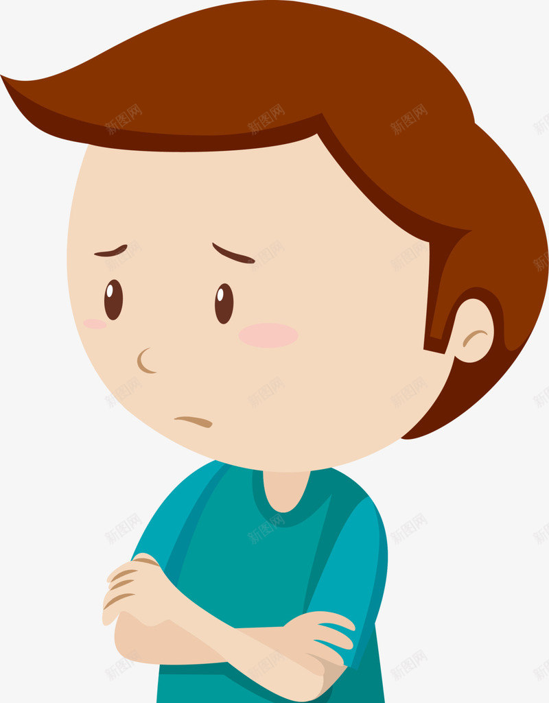 儿童节卡通呆萌男孩png免抠素材_新图网 https://ixintu.com 儿童节 六一节 呆萌男孩 烦恼男孩 立体男生 童趣 装饰图案