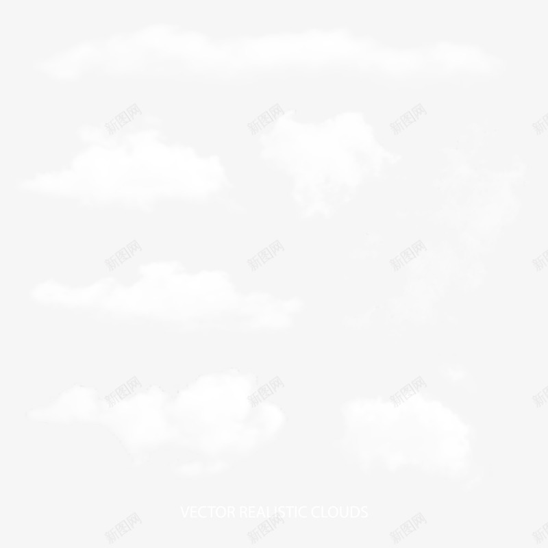 白云矢量图ai免抠素材_新图网 https://ixintu.com 云层 云朵 天空 白云 矢量图