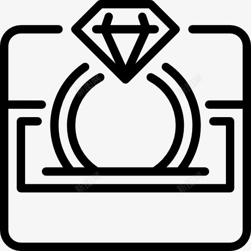 订婚戒指图标png_新图网 https://ixintu.com 宝石 宝石订婚戒指 戒指 时装 爱情和浪漫 珠宝 钻石