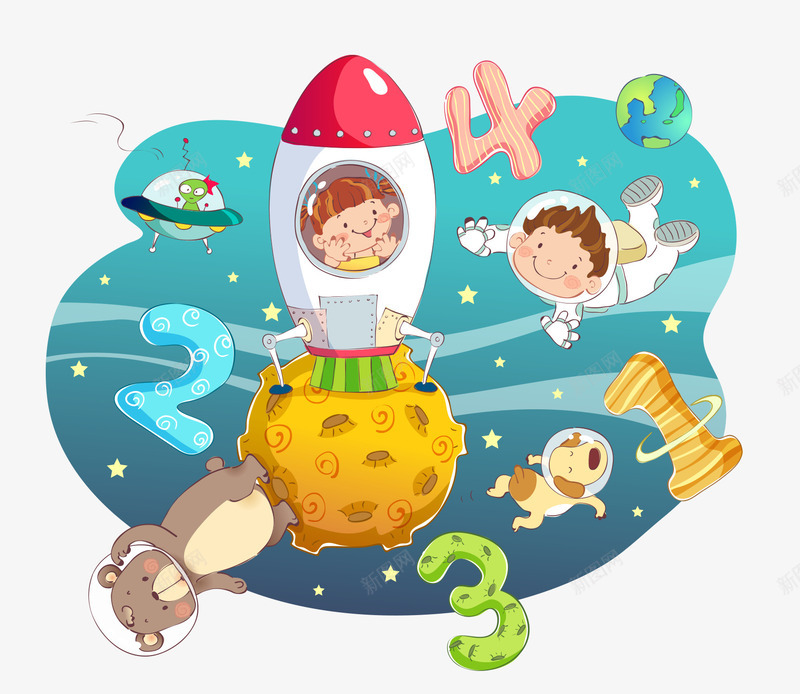 水底世界png免抠素材_新图网 https://ixintu.com 卡通 卡通手绘 卡通水世界 卡通矢量图 海底世界 湖蓝 蓝色
