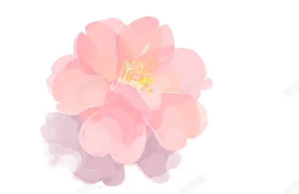 花朵png免抠素材_新图网 https://ixintu.com 水粉画 粉色 花朵 花草