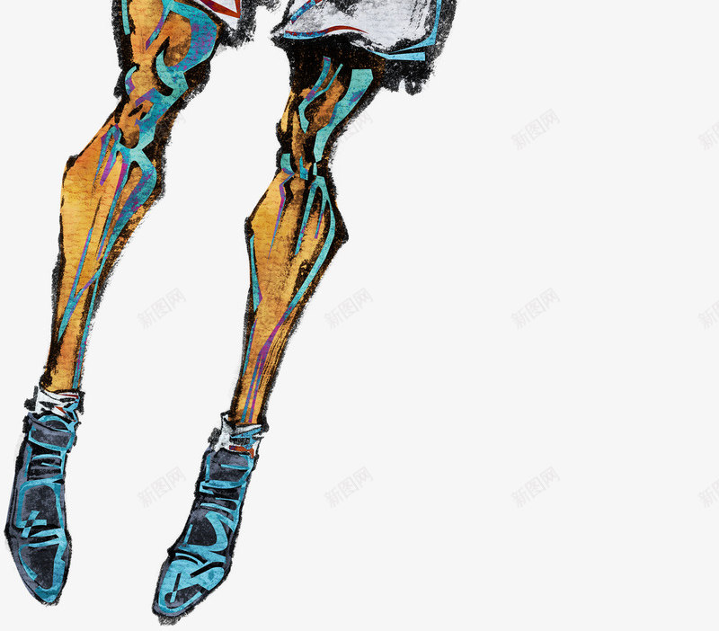 手绘人物篮球运动员png免抠素材_新图网 https://ixintu.com 人物 篮球 运动员