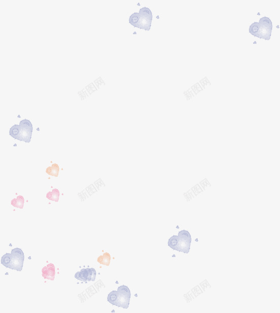 彩色爱心周年庆海报png免抠素材_新图网 https://ixintu.com 周年 彩色 海报 爱心