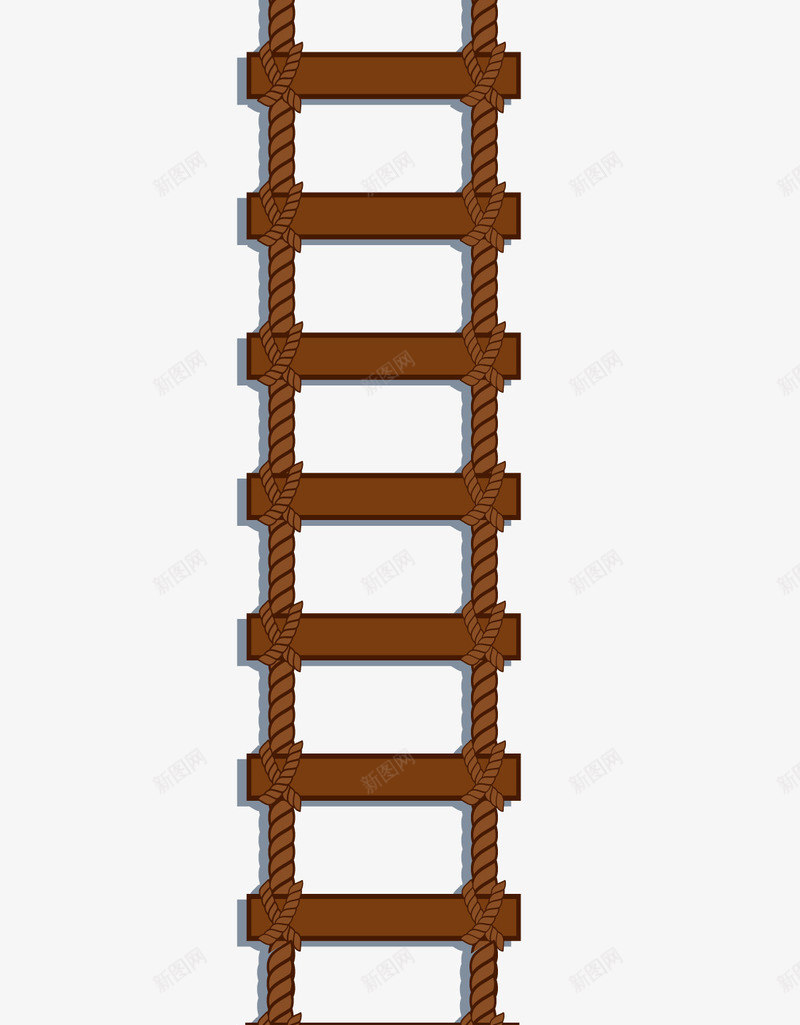 棕色木质梯子矢量图ai免抠素材_新图网 https://ixintu.com 云梯 梯子工具 棕色梯子 登高梯子 矢量云梯 矢量梯子 矢量图