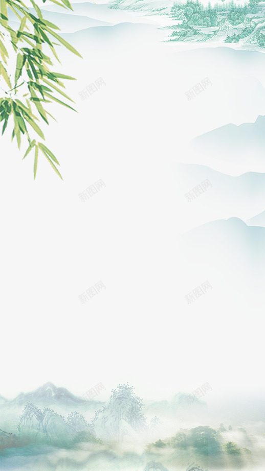 手绘水墨山水画边框psd免抠素材_新图网 https://ixintu.com 三水画 中国风 传统风景画 山水画壁纸 手绘山水 手绘植物 手绘画 水墨山云 水墨山水 水墨画 爱国壁纸 边框 风景图画