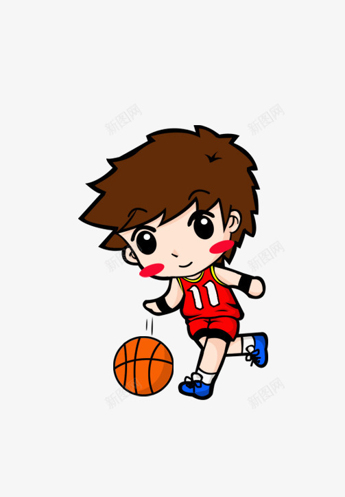 打篮球png免抠素材_新图网 https://ixintu.com 卡通小人 打篮球 运动