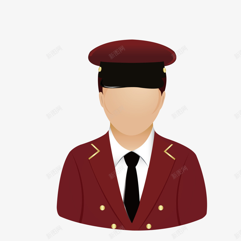 红色卡通公务员头像png免抠素材_新图网 https://ixintu.com 人物 公务员 办公人物 卡通头像 头像 红色衣服 领带
