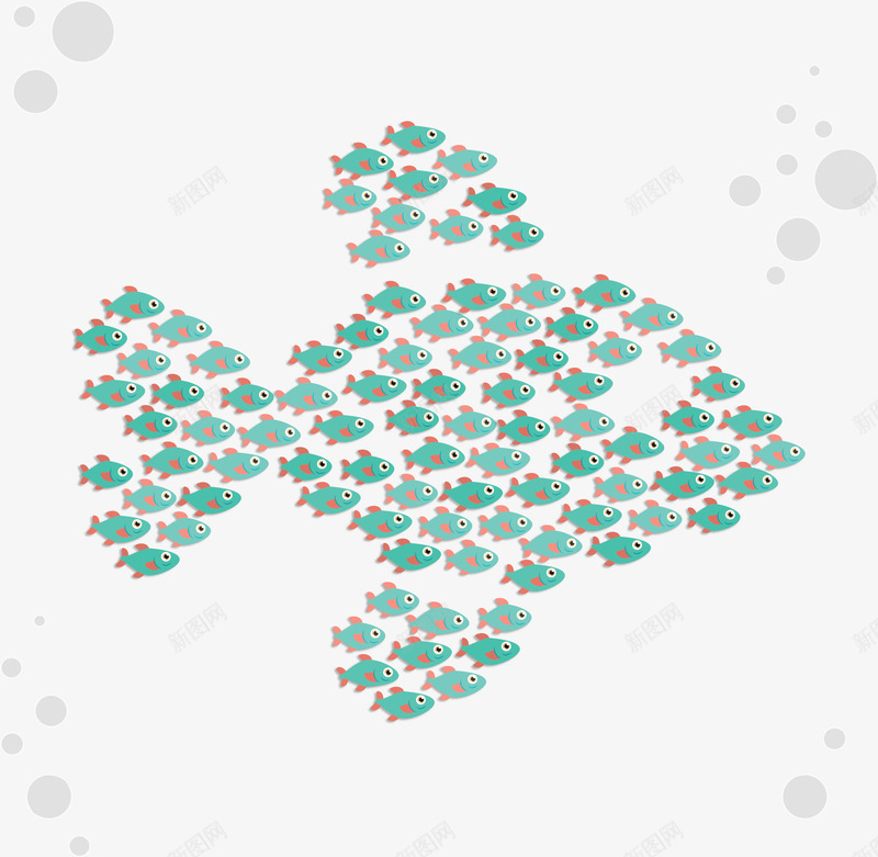 绿色卡通小鱼拼图矢量图ai免抠素材_新图网 https://ixintu.com 卡通小鱼 小鱼 小鱼群 海底世界 矢量png 绿色鱼群 矢量图