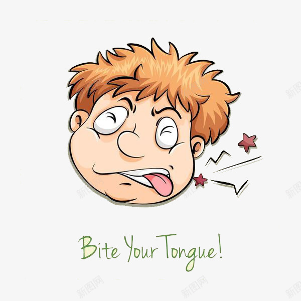 biteyourtougue男孩咬舌头png免抠素材_新图网 https://ixintu.com bite tougue your 卡通 咬舌头 手绘 男孩 英文单词 金色头发