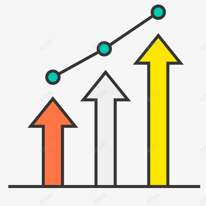 一幅彩色的折线图矢量图ai免抠素材_新图网 https://ixintu.com 坐标趋势图 彩色 折线图 折线图符号 散点图 矢量图 简单的折线图 箭头 走向图 趋势图