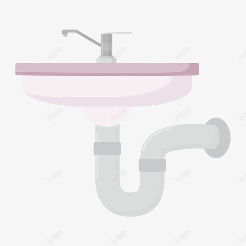 卡通版白色的洗手台png免抠素材_新图网 https://ixintu.com 免抠图 卡通洗手台 效果图 洗手台 装饰图 装饰画