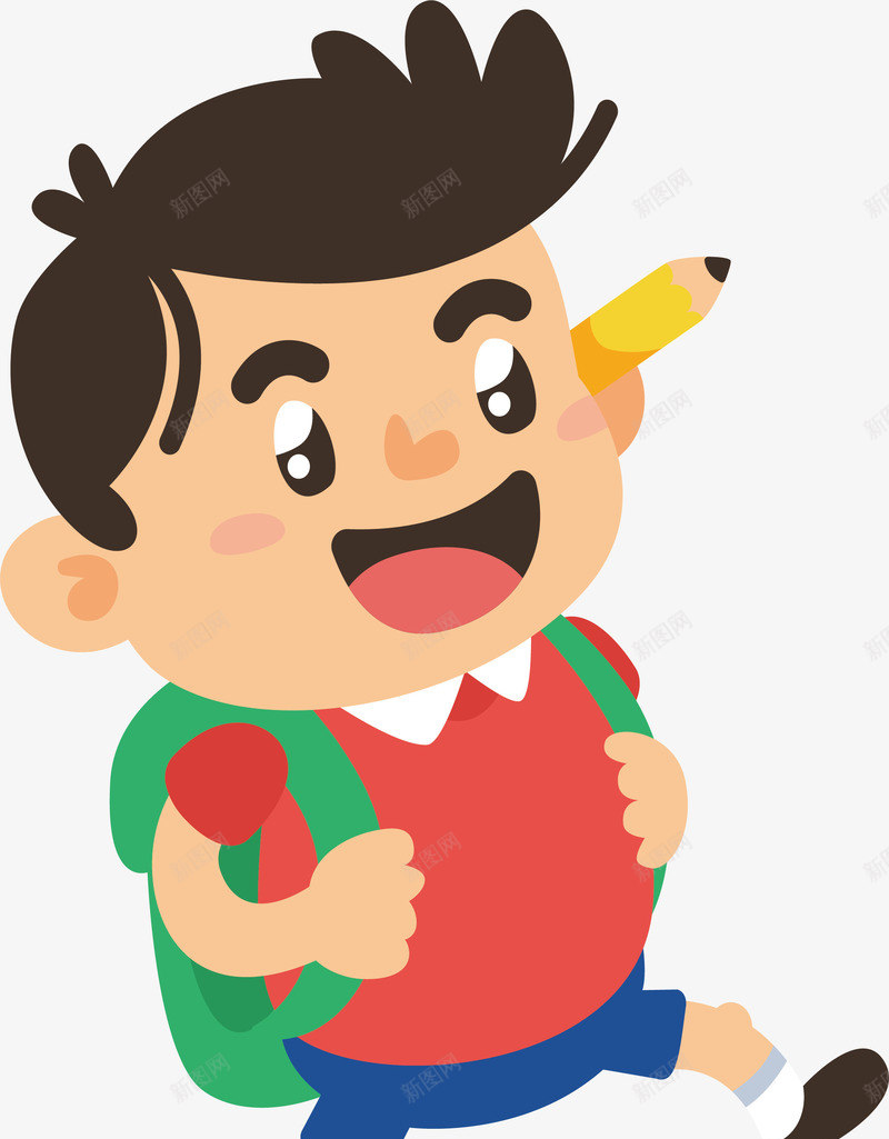开心的奔跑矢量图eps免抠素材_新图网 https://ixintu.com 卡通男孩 奔跑 奔跑上学 小男孩 矢量png 跑步上学 矢量图