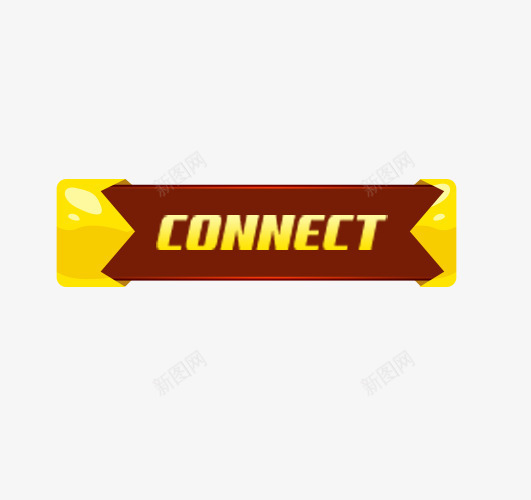 简单文字框png免抠素材_新图网 https://ixintu.com 游戏元素 立体 红色 黄色
