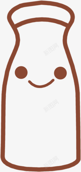 手绘棕色可爱卡通小瓶子png免抠素材_新图网 https://ixintu.com 卡通 可爱 棕色 瓶子