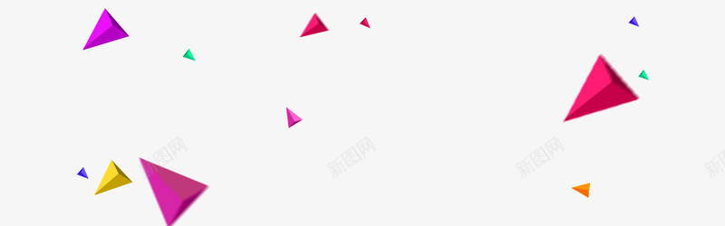 立体三角形漂浮元素png免抠素材_新图网 https://ixintu.com 促销打折 天猫淘宝背景 漂浮元素 立体三角
