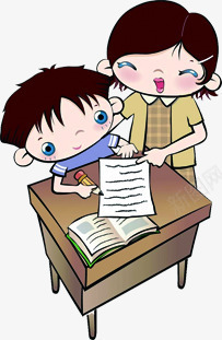 手绘卡通人物学习png免抠素材_新图网 https://ixintu.com 人物 卡通 学习
