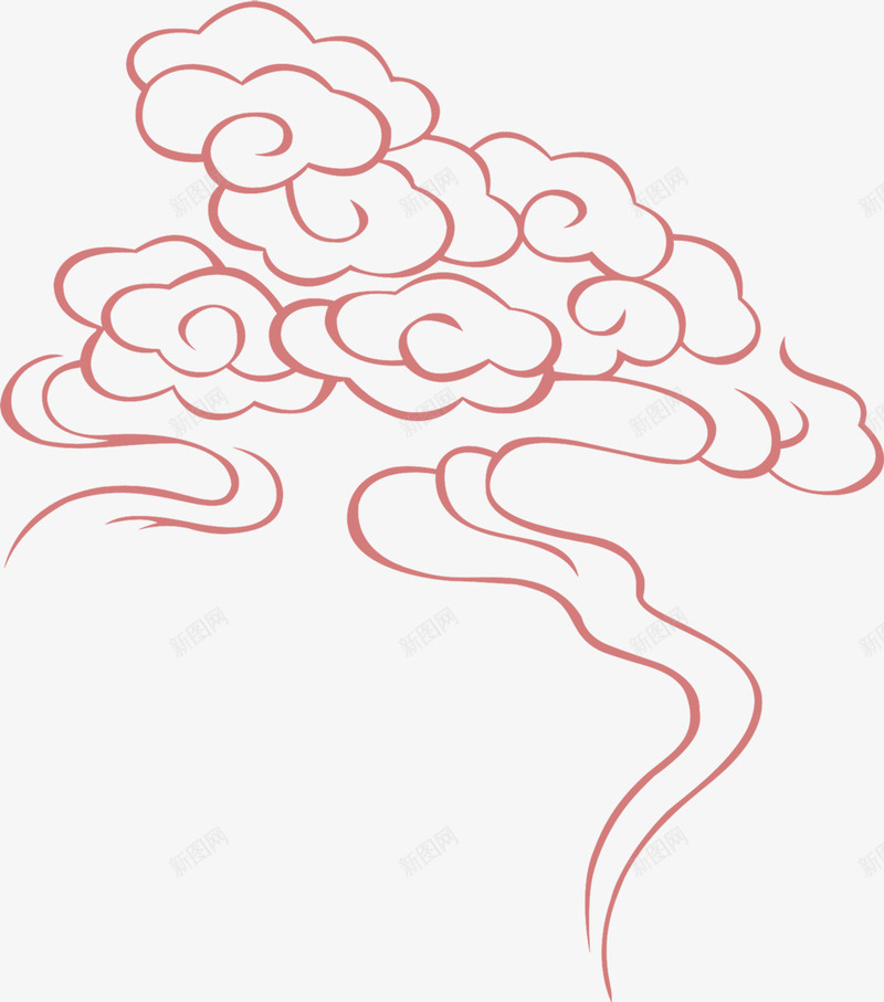 红色精美云纹png免抠素材_新图网 https://ixintu.com 精美 红色 设计