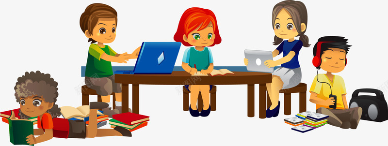 同学在认真学习矢量图ai免抠素材_新图网 https://ixintu.com 做作业 同学 学习 矢量图 认真 认真学习 读书