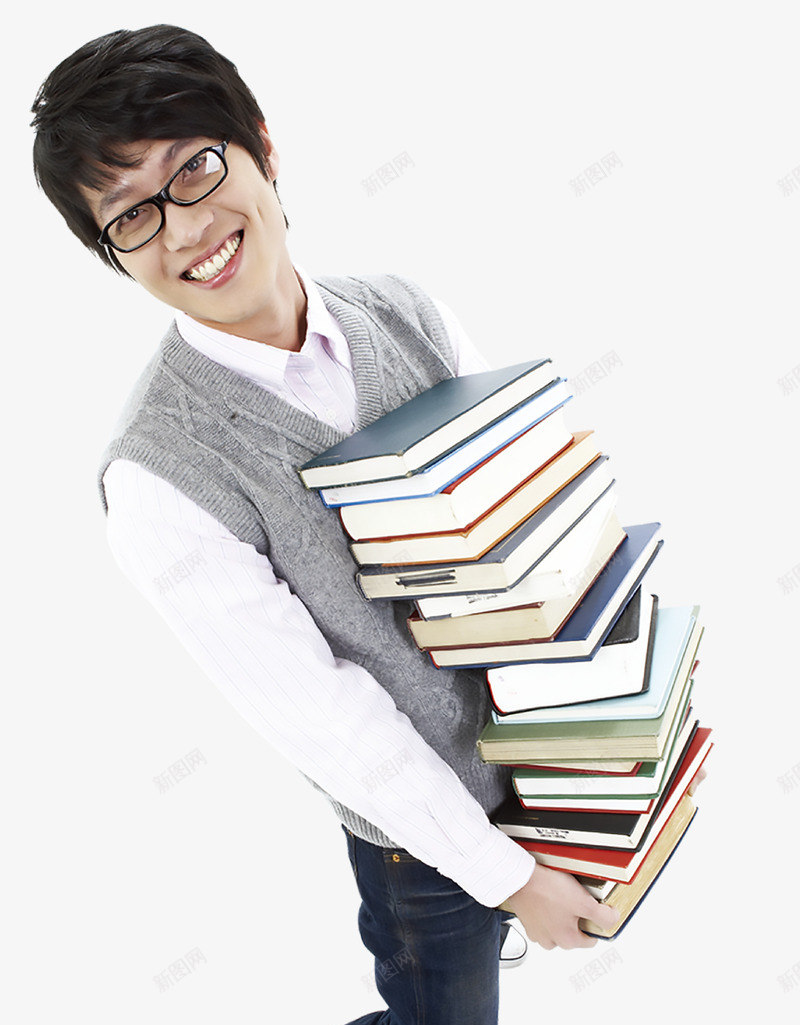 搬书男png免抠素材_新图网 https://ixintu.com 书 学习男 开怀大笑男 开朗男 微笑真人 搬书男 校园男 校园素材 理工南 眼镜男 衬衫男 阳光男孩
