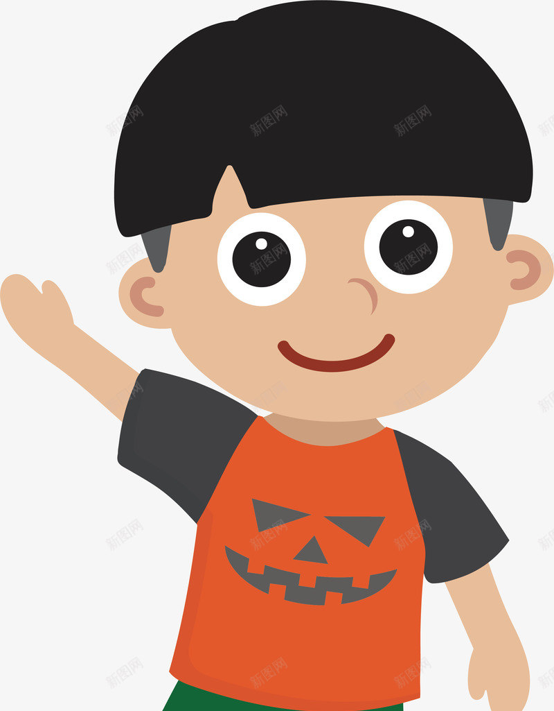 卡通举手男孩矢量图ai免抠素材_新图网 https://ixintu.com 举手 举手男孩 人物 卡通男孩 可爱 小男孩举手 矢量图 精美