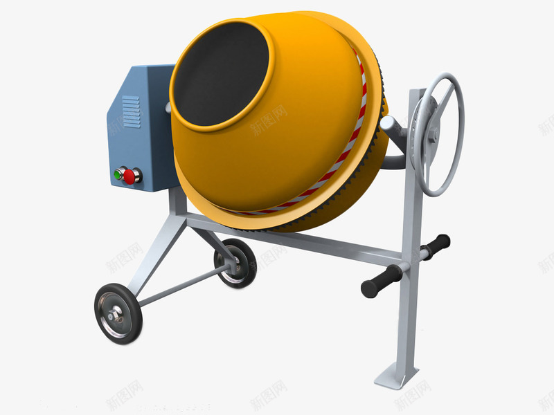 金属探照灯png免抠素材_新图网 https://ixintu.com 光源 探照灯 灯具 轮子