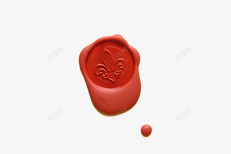 简单红色蜡印psd免抠素材_新图网 https://ixintu.com 免费图片素材 简单 红色 蜡印