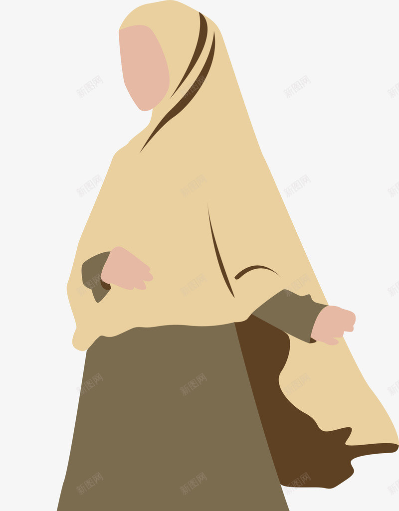 黄色卡通女性png免抠素材_新图网 https://ixintu.com 伊斯兰 免抠PNG 卡通 女性 穆斯林 装饰图案 阿拉伯人 阿拉伯人头像 黄色