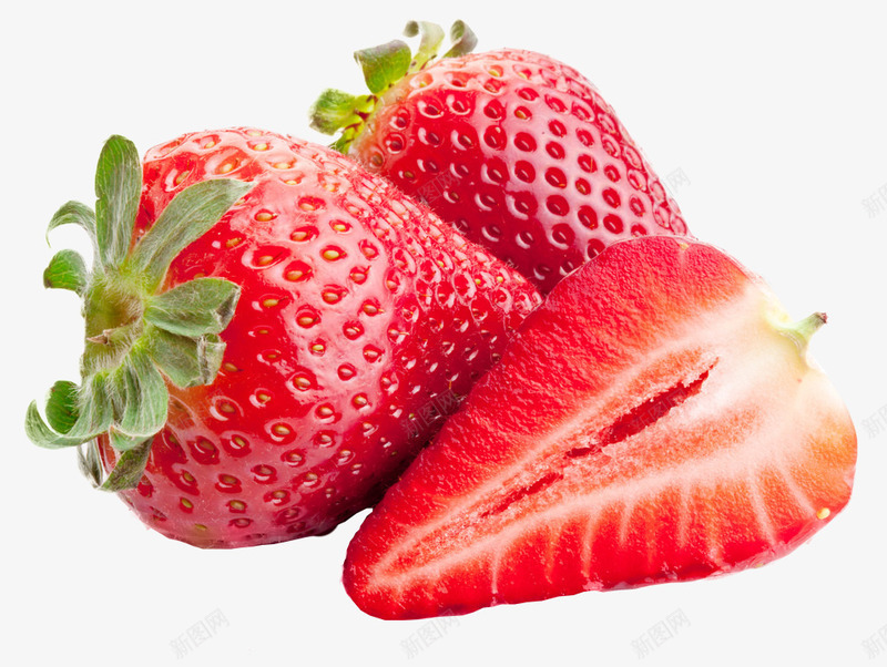 绿色草莓水果png免抠素材_新图网 https://ixintu.com 夏日美食 水果 绿色 草莓 草莓横切面