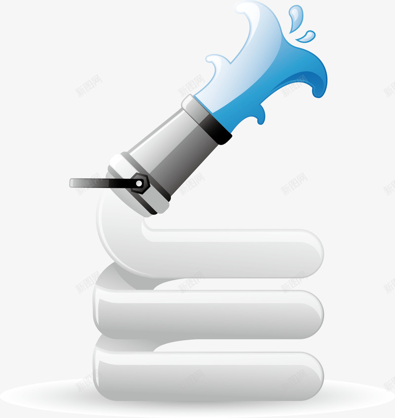 喷水枪矢量图ai免抠素材_新图网 https://ixintu.com 安全 消防 火警 矢量图