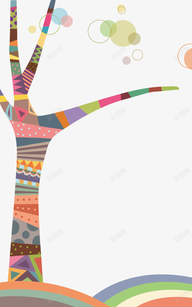 艺术树png免抠素材_新图网 https://ixintu.com 促销活动 儿童绘画 儿童绘画暑期培训班 彩虹 暑期培训班 树木 艺术树