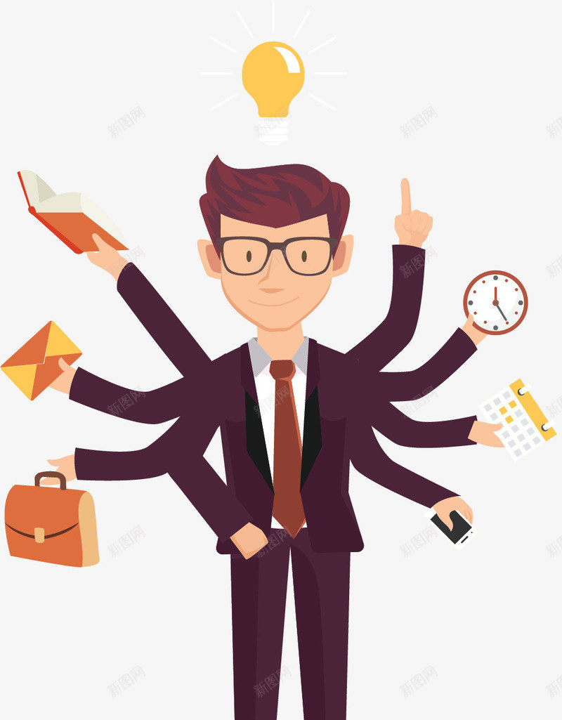 忙碌的公务员png免抠素材_新图网 https://ixintu.com 公务人员 公务员 卡通公务员 忙碌 手绘公务员 行政人员