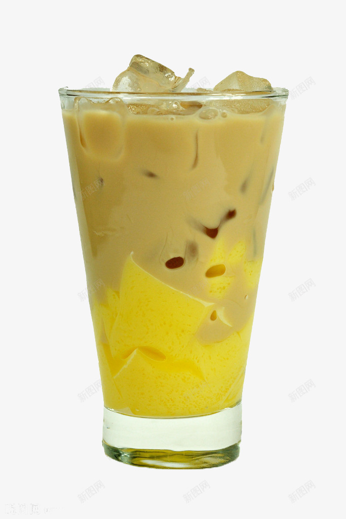 奶茶布丁png免抠素材_新图网 https://ixintu.com 一杯奶茶布丁 布丁 甜点 饮料