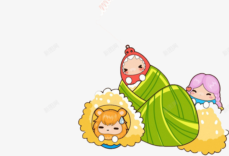 粽子节快乐png免抠素材_新图网 https://ixintu.com 中华民族文化 汉族节日 端午节 粽子