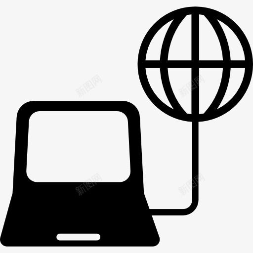 笔记本电脑连接到互联网图标png_新图网 https://ixintu.com 国际 在线 工作 工具 工具和用具 电脑工作者 笔记本电脑 符号 计算机 连接
