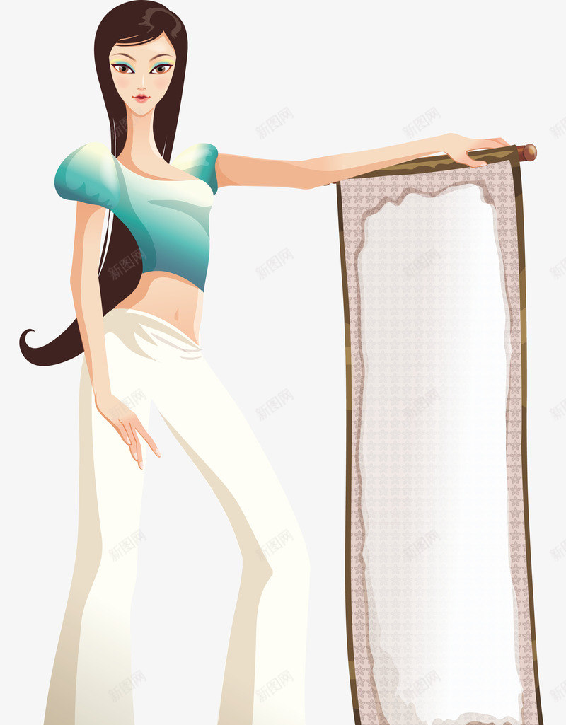 长发美女矢量图ai免抠素材_新图网 https://ixintu.com 卡通美女 古典美女 塑形美女 塑性美女 性感美女 手绘美女 时尚美女 比基尼美女 美女矢量 长发美女 矢量图