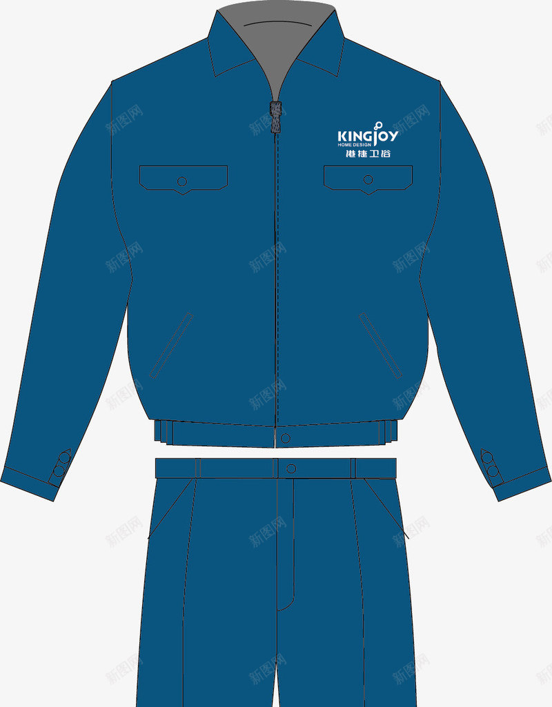 蓝色工装创意png免抠素材_新图网 https://ixintu.com 女人服装图 女性 女性服装 女性职业服装 女性职业装 服装 白领 白领服装 矢量服装 职业装 蓝色 西装