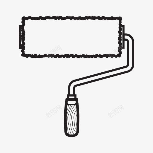 手绘装修工具png免抠素材_新图网 https://ixintu.com 刷子 手绘画 矢量装饰 装修工具 装饰