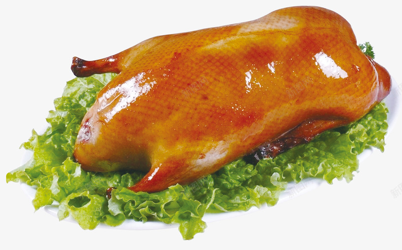 北京烤鸭美食png免抠素材_新图网 https://ixintu.com 中华美食 北京烤鸭 烤鸭 生菜 美食 青菜 食物