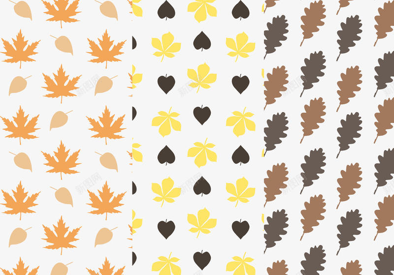 树叶背景矢量图ai免抠素材_新图网 https://ixintu.com 创意 卡通 叶子 枫叶 棕色 植物 背景 黄色 矢量图