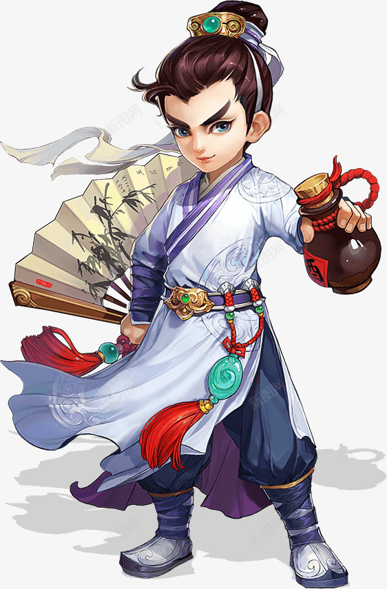 手绘游侠男孩png免抠素材_新图网 https://ixintu.com 手绘 游侠 男孩